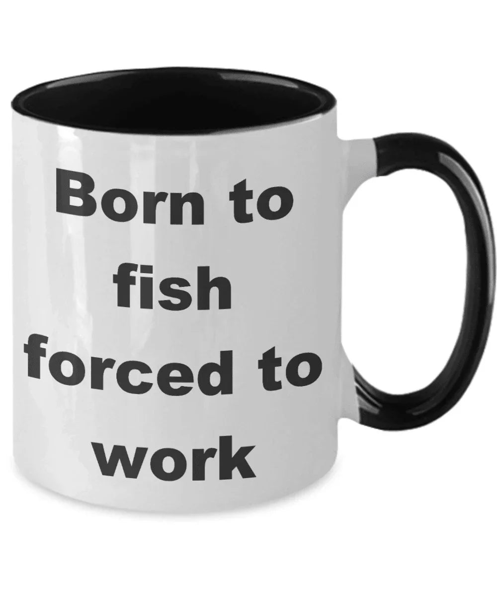 Funny Fishing Coffee two tone mug