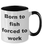 Funny Fishing Coffee two tone mug