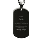 Bestie Black Dog Tag Necklace Christmas Birthday Gifts Life is learning to dance in the rain