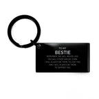 Bestie Gifts, To My Bestie Remember, you will never lose. You will either WIN or LEARN, Keepsake Keychain For Bestie Engraved, Birthday Christmas Gifts Ideas For Bestie X-mas Gifts