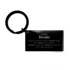 Bestie Keychain Gifts, To My Bestie You are braver than you believe, stronger than you seem, Inspirational Gifts For Bestie Engraved, Birthday, Christmas Gifts For Bestie Men Women