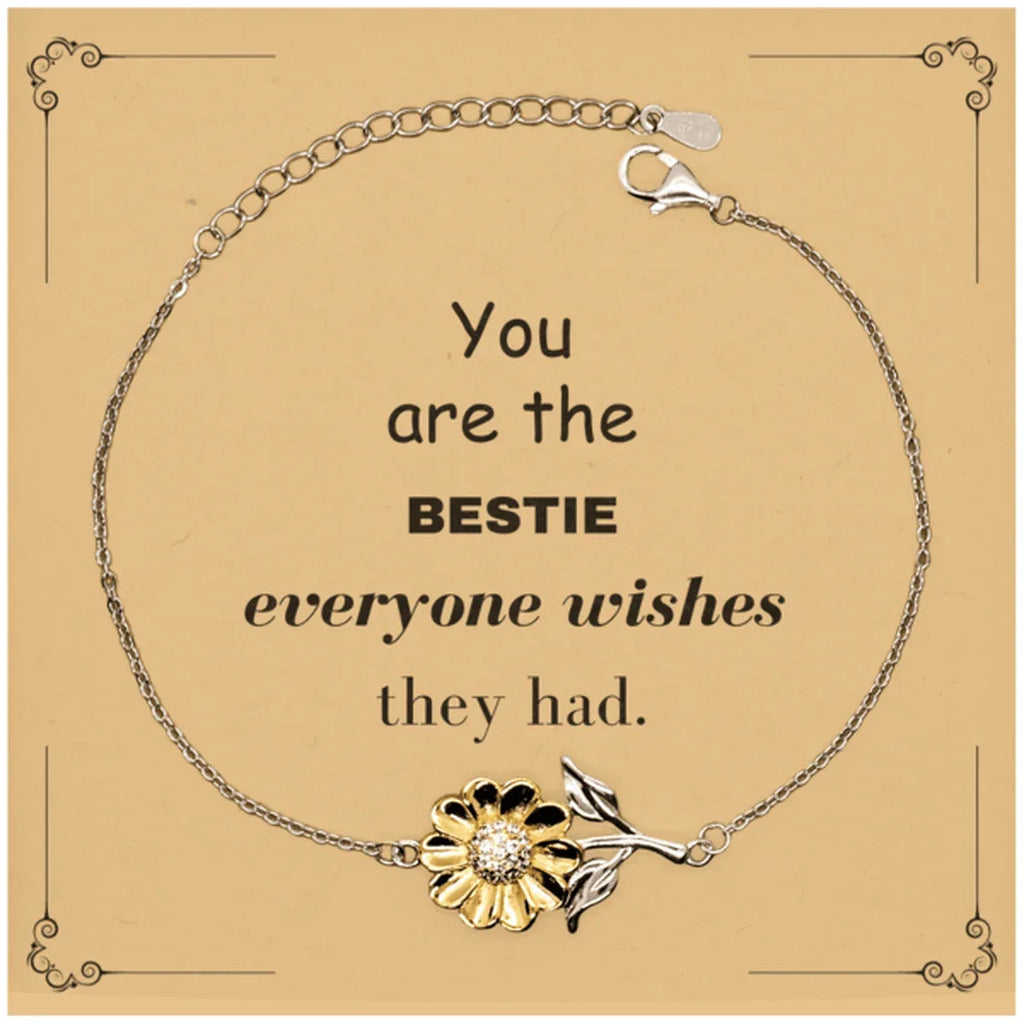 Bestie Sunflower Bracelet, Everyone wishes they had, Inspirational Bracelet For Bestie, Bestie Gifts, Birthday Christmas Unique Gifts For Bestie