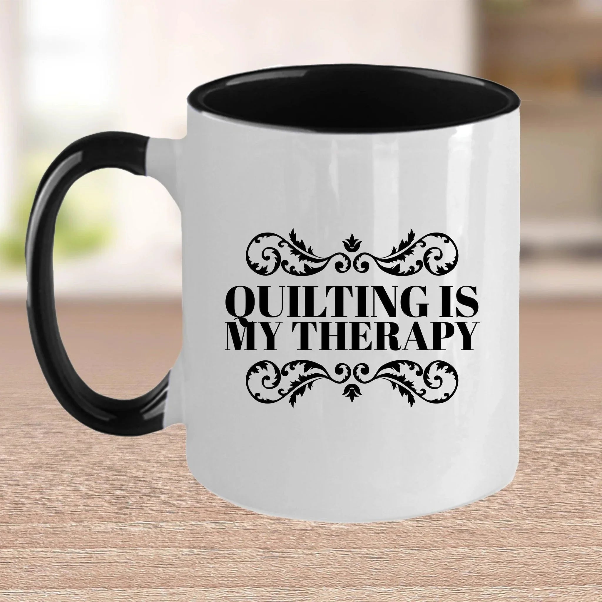 Quilting is My Therapy Ceramic Coffee Mug Travel Mug Gift for Quilter