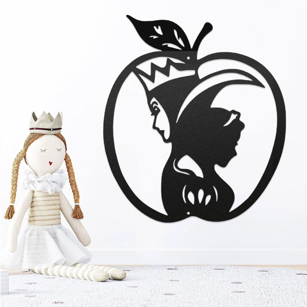 Snow White and the Queen Poison Apple Metal Art