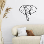 Geometric Elephant Indoor Outdoor Steel Wall Sign