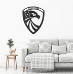 Eagle Custom Name Metal Art Wall Sign