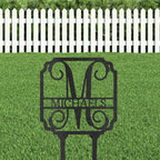 Vine Custom Name Initial Address Garden Lawn Yard Steel Stake Sign