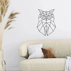 Geometric Owl Indoor Outdoor Steel Wall Sign