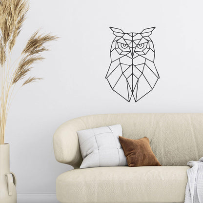 Geometric Owl Indoor Outdoor Steel Wall Sign - Mallard Moon Gift Shop