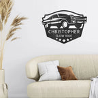 Classic Car Custom Name Indoor Outdoor Steel Wall Sign