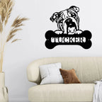 Bulldog Custom Name Metal Art Wall Sign