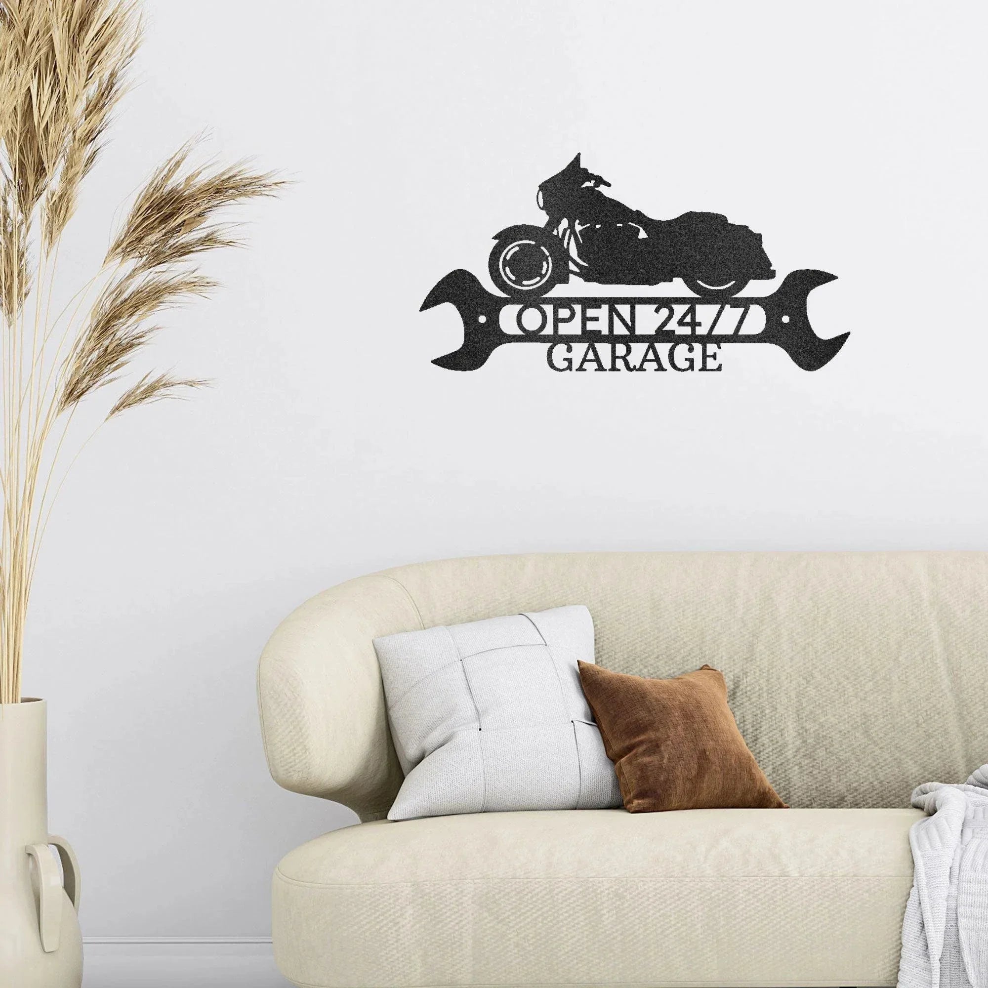 Personalized Motorcycle Indoor Outdoor Steel Wall Sign Art