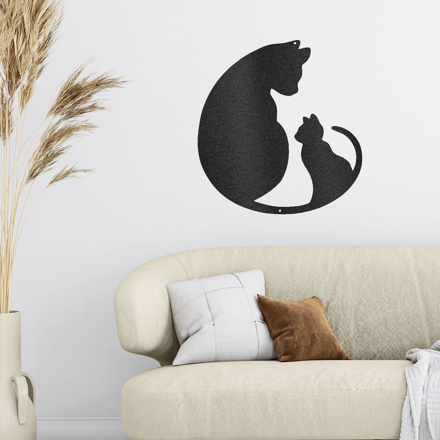 Cat Lover Indoor Outdoor Steel Wall Sign Art - Mallard Moon Gift Shop