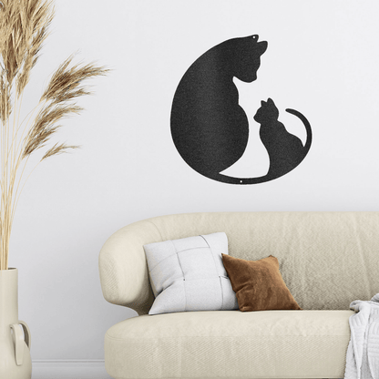 Cat Lover Indoor Outdoor Steel Wall Sign Art - Mallard Moon Gift Shop