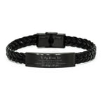 Bonus Son Braided Leather Bracelet Life is Learning to Dance in the Rain - Birthday, Christmas Holiday Gifts