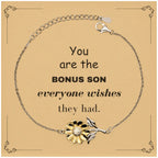 Bonus Son Sunflower Bracelet, Everyone wishes they had, Inspirational Bracelet For Bonus Son, Bonus Son Gifts, Birthday Christmas Unique Gifts For Bonus Son