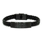 Boyfriend Braided Leather Bracelet Life is Learning to Dance in the Rain - Birthday, Christmas Holiday Gifts