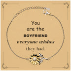 Boyfriend Sunflower Bracelet, Everyone wishes they had, Inspirational Bracelet For Boyfriend, Boyfriend Gifts, Birthday Christmas Unique Gifts For Boyfriend