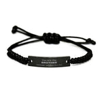 Brother Black Rope Bracelet, You are the brother everyone wishes they had, Inspirational Birthday Christmas Unique Gifts