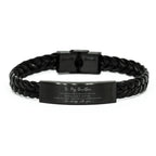 Brother Braided Leather Bracelet Life is Learning to Dance in the Rain - Birthday, Christmas Holiday Gifts