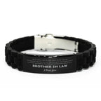Brother-in-law Black Glidelock Clasp Bracelet - Always follow your dreams, never forget how amazing you are, Birthday Christmas Gifts