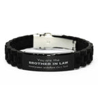 Brother-in-law Black Glidelock Clasp Bracelet, Everyone wishes they had, Inspirational Bracelet For Brother In Law, Brother In Law Gifts, Birthday Christmas Unique Gifts For Brother In Law