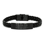 Brother In Law Braided Leather Bracelet Life is Learning to Dance in the Rain - Birthday, Christmas Holiday Gifts