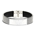Brother In Law Christmas Gifts, Brother In Law Stainless Steel Bracelet, Motivational Brother In Law Engraved Gifts, Birthday Gifts For Brother In Law, To My Brother In Law Life is learning to dance in the rain,. I'm alway