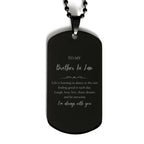 Brother In Law Black Dog Tag Necklace Christmas Birthday Gifts Life is learning to dance in the rain