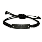 Brother In Law Black Rope Bracelet Life is Learning to Dance in the Rain - Birthday, Christmas Holiday Gifts