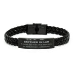 Brother-in-law Long Distance Relationship No matter the miles that separate us, Our Bond Remains Unbreakable Braided Leather Bracelet Birthday Graduation Christmas Unique Gifts