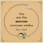 Brother Sunflower Bracelet, Everyone wishes they had, Inspirational Bracelet For Brother, Brother Gifts, Birthday Christmas Unique Gifts For Brother