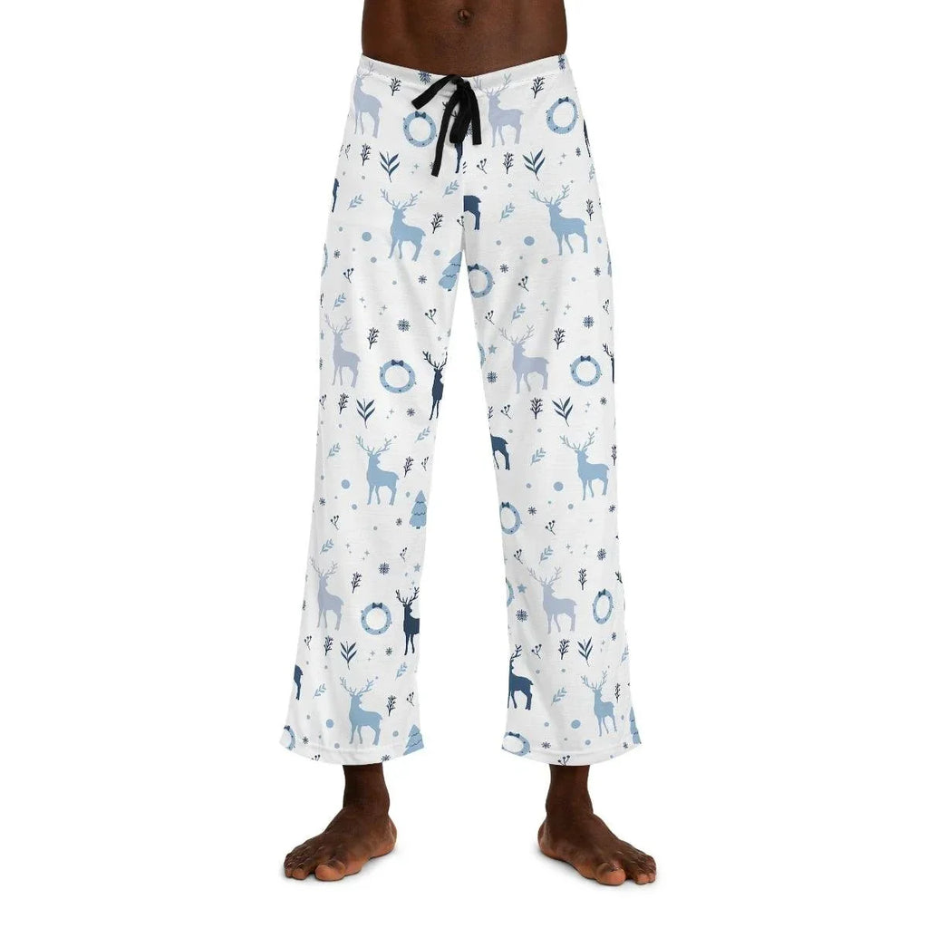 Men's Holiday Blue Christmas Pajama Pants (AOP)