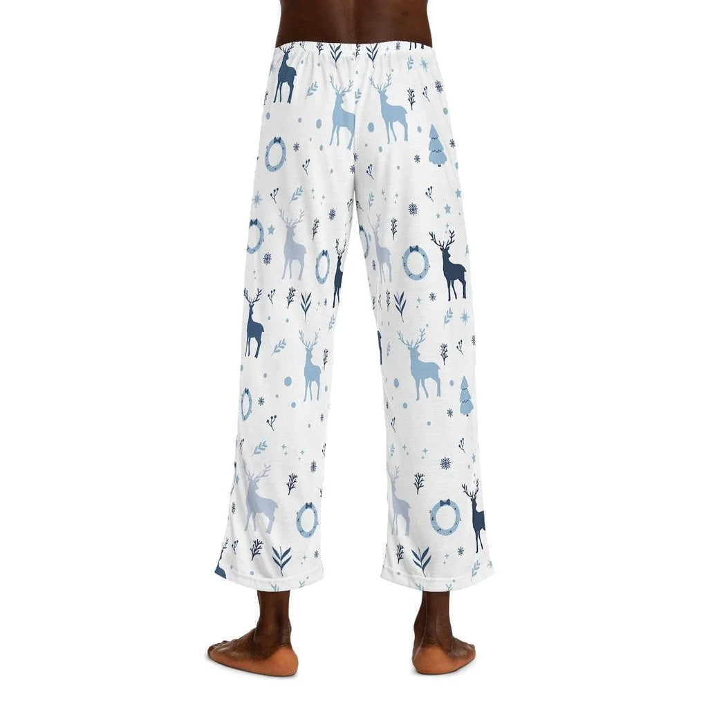 Men's Holiday Blue Christmas Pajama Pants (AOP)