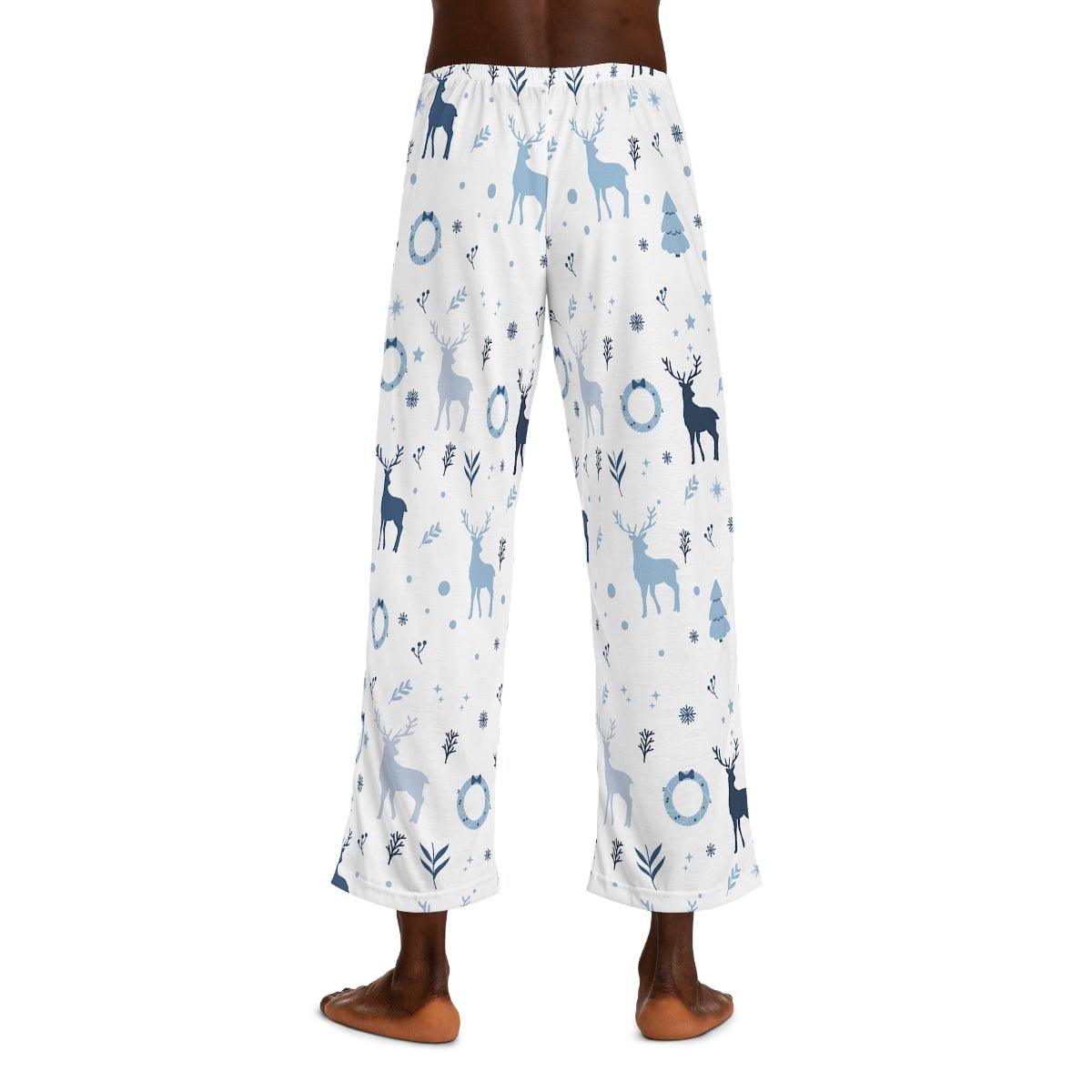 Men's Holiday Blue Christmas Pajama Pants (AOP) - Mallard Moon Gift Shop