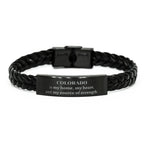 Colorado is my home Gifts, Lovely Colorado Birthday Christmas Braided Leather Bracelet For People from Colorado, Men, Women, Friends