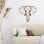 Geometric Elephant Indoor Outdoor Steel Wall Sign