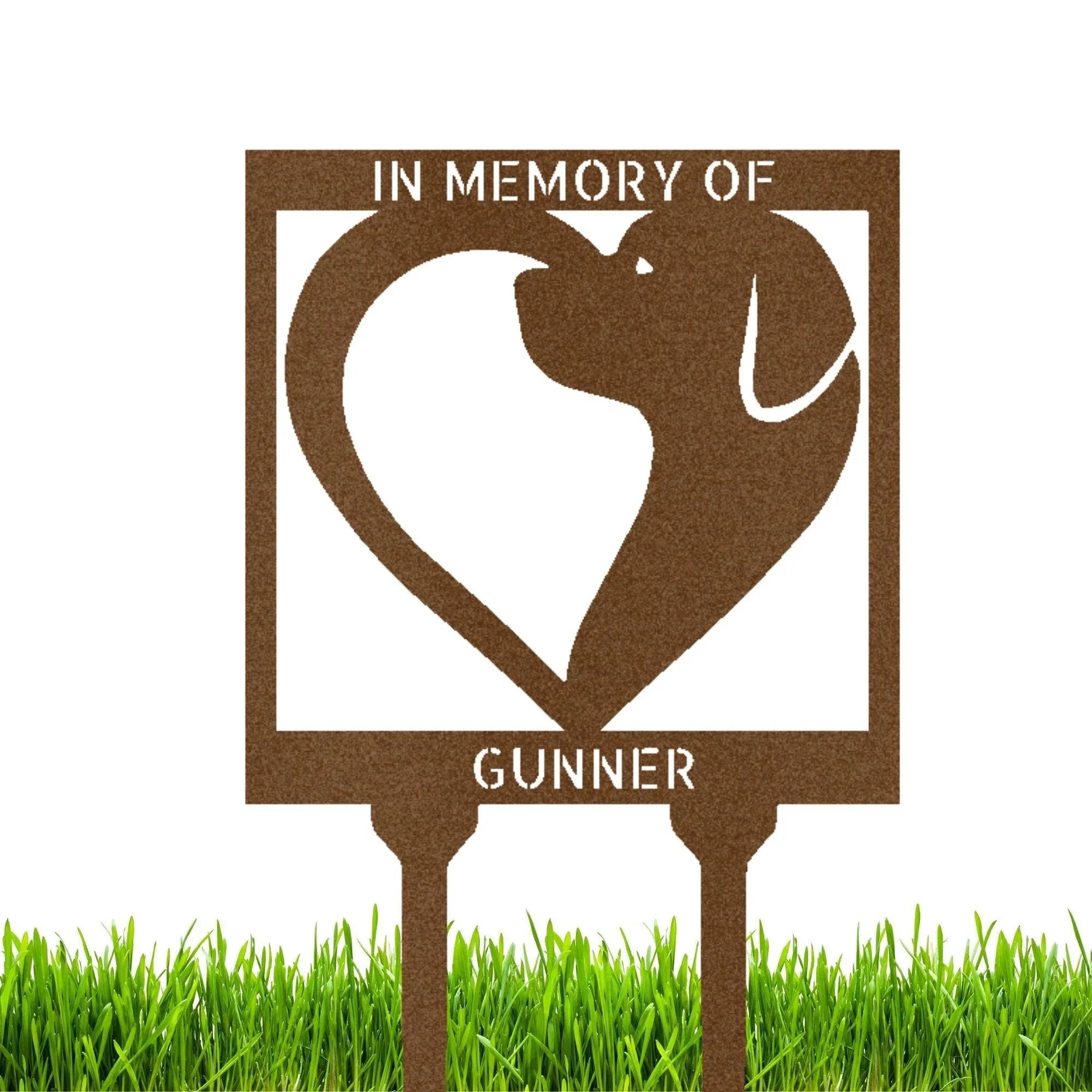 Dog Love Custom Address or Name Yard Garden Lawn Metal Stake Sign