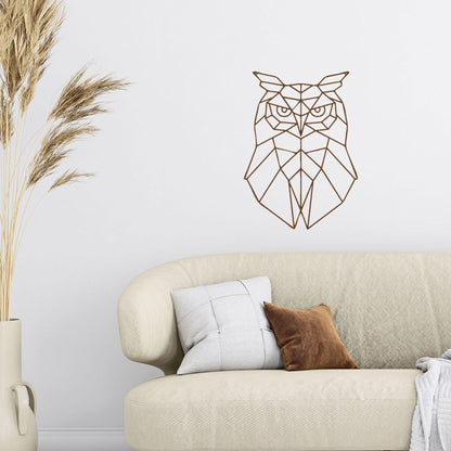 Geometric Owl Indoor Outdoor Steel Wall Sign - Mallard Moon Gift Shop