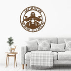 Motorcycle Born to Ride Custom Name Metal Art Wall Sign