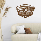 Classic Car Custom Name Indoor Outdoor Steel Wall Sign