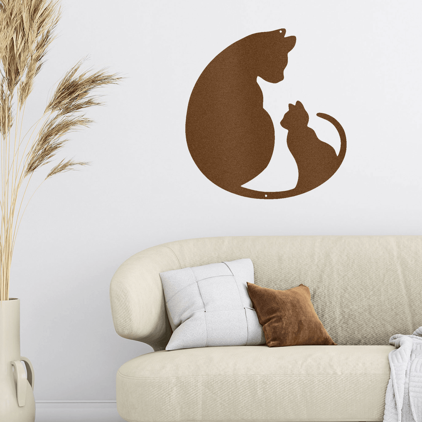 Cat Lover Indoor Outdoor Steel Wall Sign Art - Mallard Moon Gift Shop