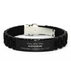 Cousin Black Glidelock Clasp Bracelet, Everyone wishes they had, Inspirational Bracelet For Cousin, Cousin Gifts, Birthday Christmas Unique Gifts For Cousin
