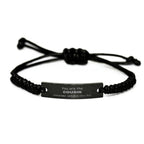 Cousin Black Rope Bracelet, Everyone wishes they had, Inspirational Bracelet For Cousin, Cousin Gifts, Birthday Christmas Unique Gifts For Cousin