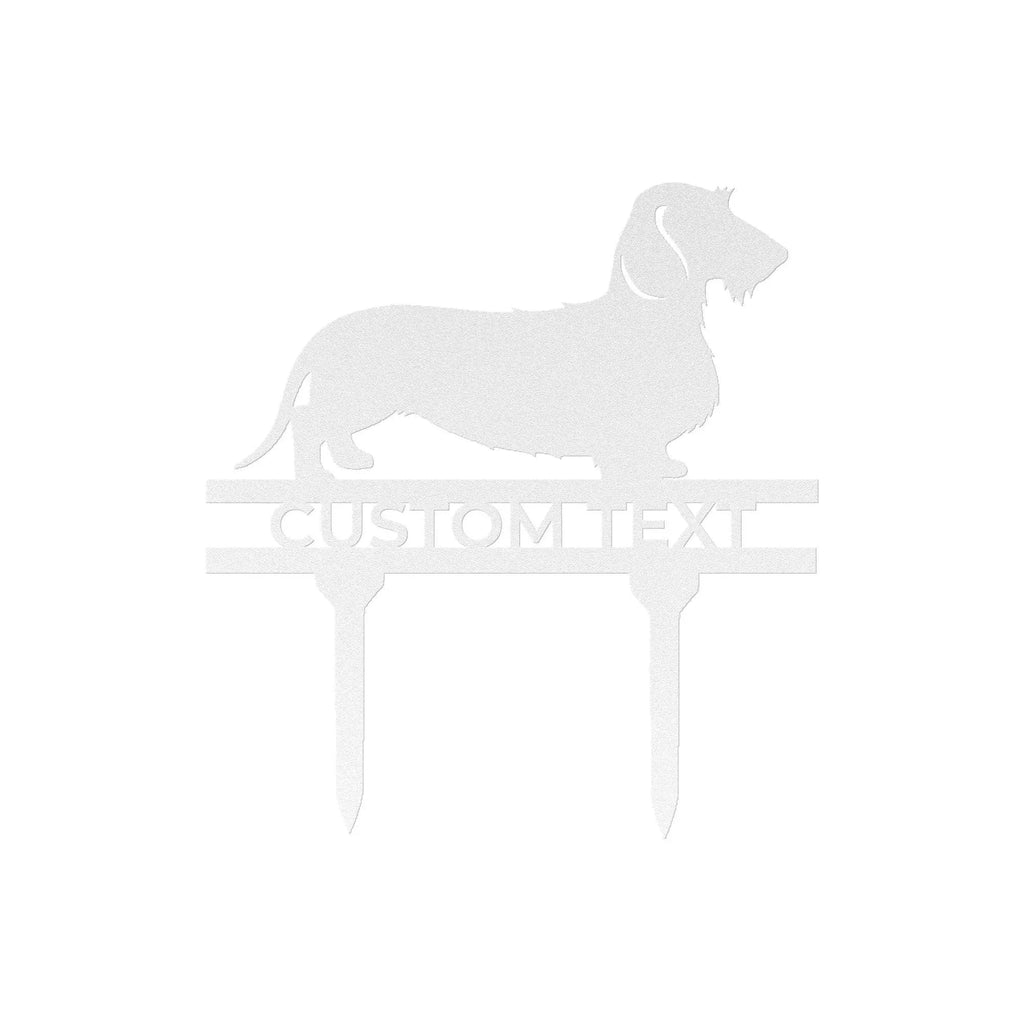 Dachshund Wire Haired Custom Address, Name Metal Yard Sign