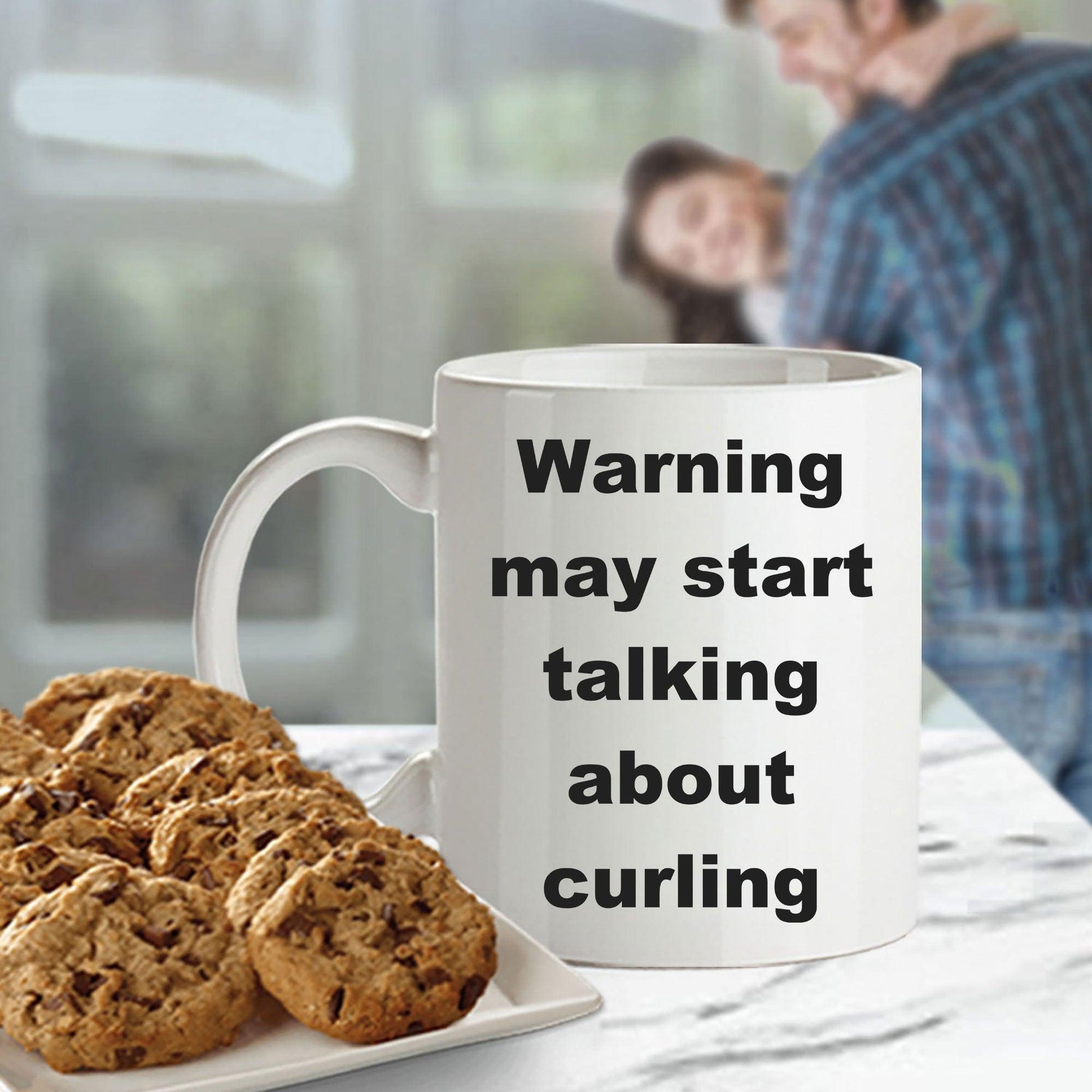 Funny Curling Ceramic Coffee Mug - Mallard Moon Gift Shop