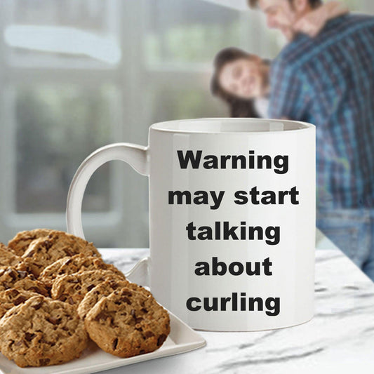 Funny Curling Ceramic Coffee Mug - Mallard Moon Gift Shop