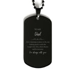 Dad Black Dog Tag Necklace Christmas Birthday Gifts Life is learning to dance in the rain