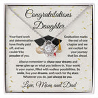 Daughter Graduation Congratulations Proud of You Love Knot Necklace