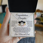 Daughter Graduation Congratulations Proud of You Love Knot Necklace